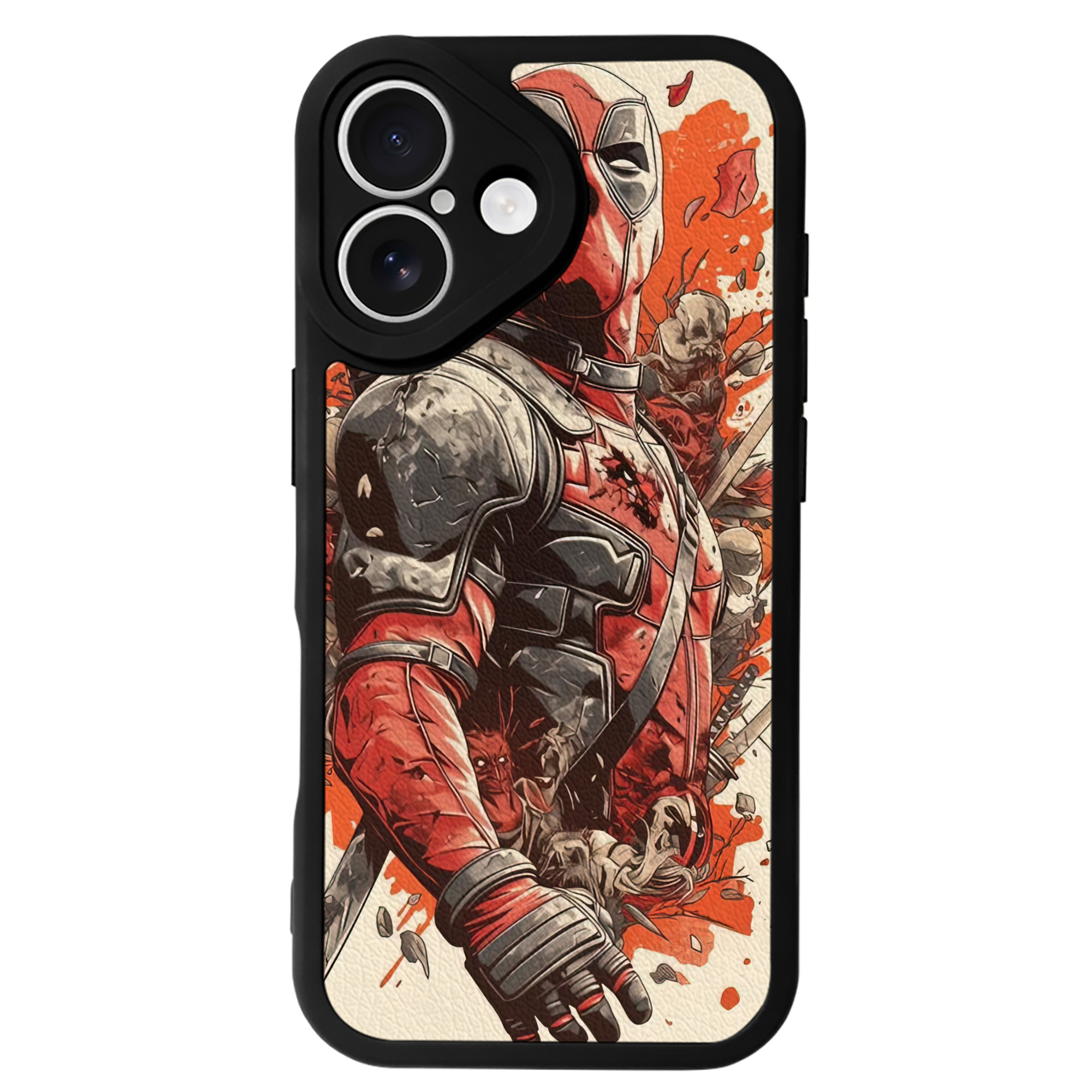 （画像用） Deadpool デッドプール 【iPhone 16シリーズ対応】シリコンスマホケース（レザー調） 材質：シリコン